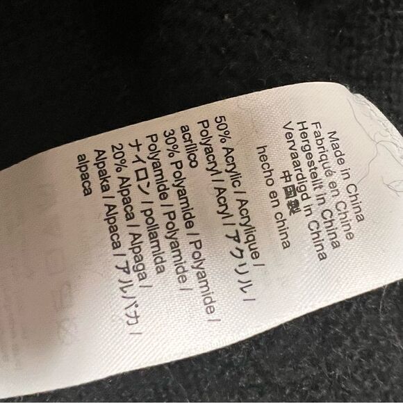 J Crew alpaca blend black sweater with ruffled color S - Picture 10 of 10